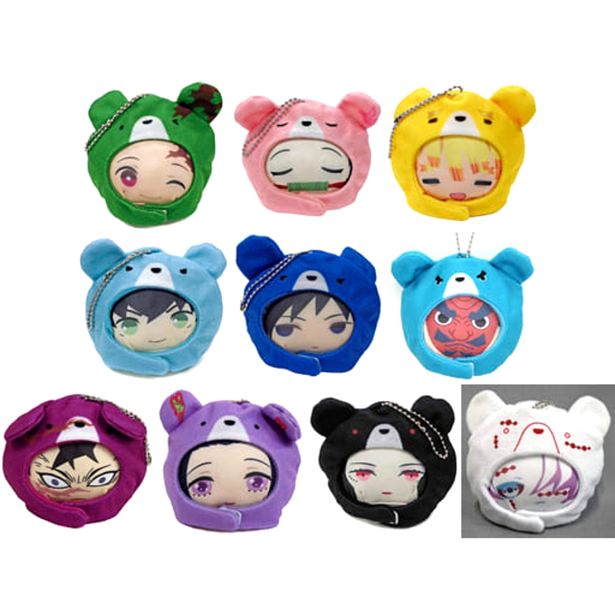Demon Slayer: Kimetsu no Yaiba Nezuko Kamado & Others Anizukin Part 3 All 10 Types Set Keychains [USED]
