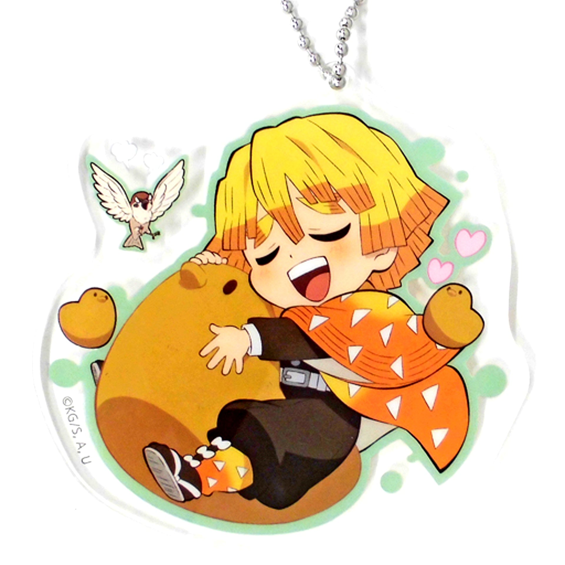 Zenitsu Agatsuma Acrylic Charm Demon Slayer: Kimetsu no Yaiba Zen-Shuchu Exhibition Regional SD Fukuoka Limited [USED]