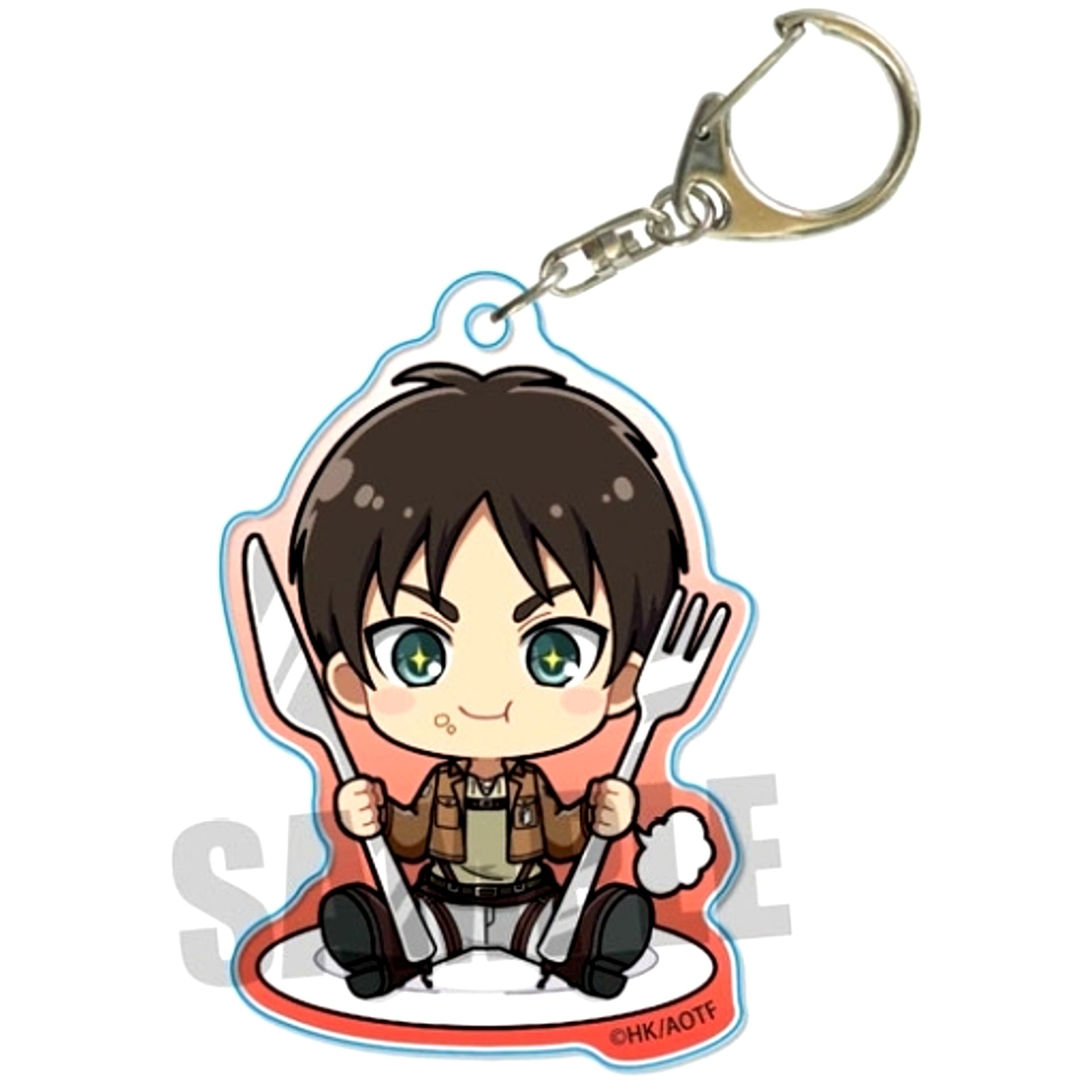Eren Yeager Attack on Titan Gochi Chara Acrylic Keychain [USED]