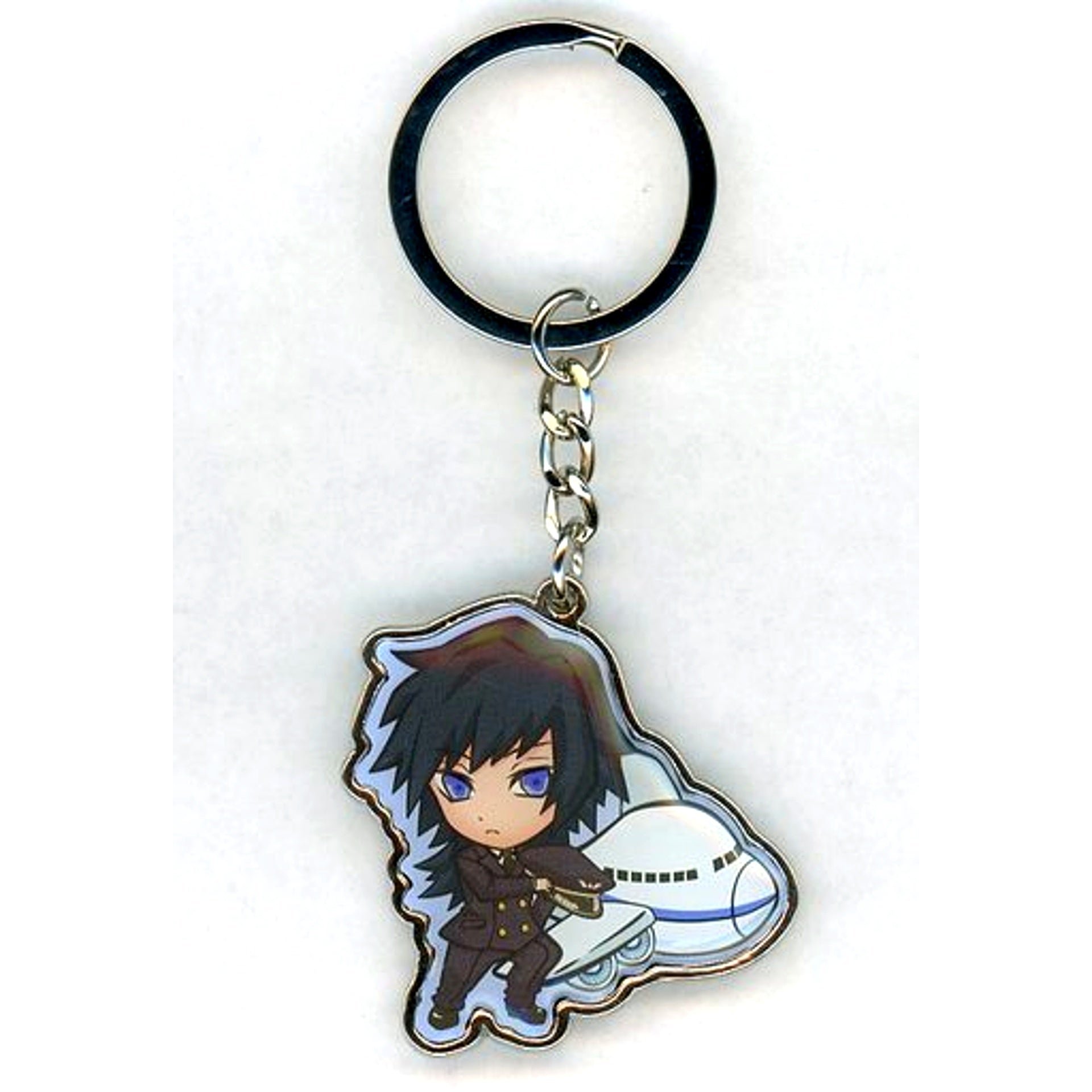 Giyu Tomioka Pilot Demon Slayer: Kimetsu no Yaiba Metal Keychain Airport Limited [USED]