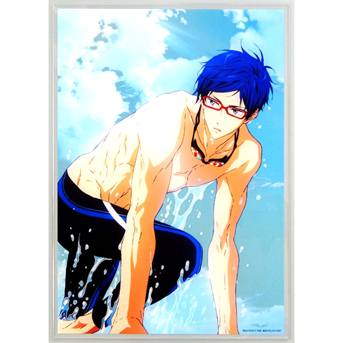 Rei Ryugazaki Clear Blue Series Splash Water Ver. Free! Timeless Medley Acrylic Art Plate [USED]