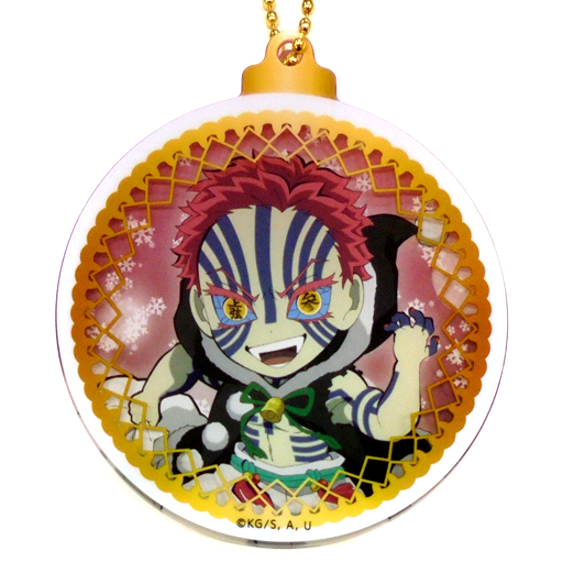 Akaza Demon Slayer Kimetsu no Yaiba ufotable cafe Christmas Event 2020 Ornament Style Acrylic Charm Group A [USED]