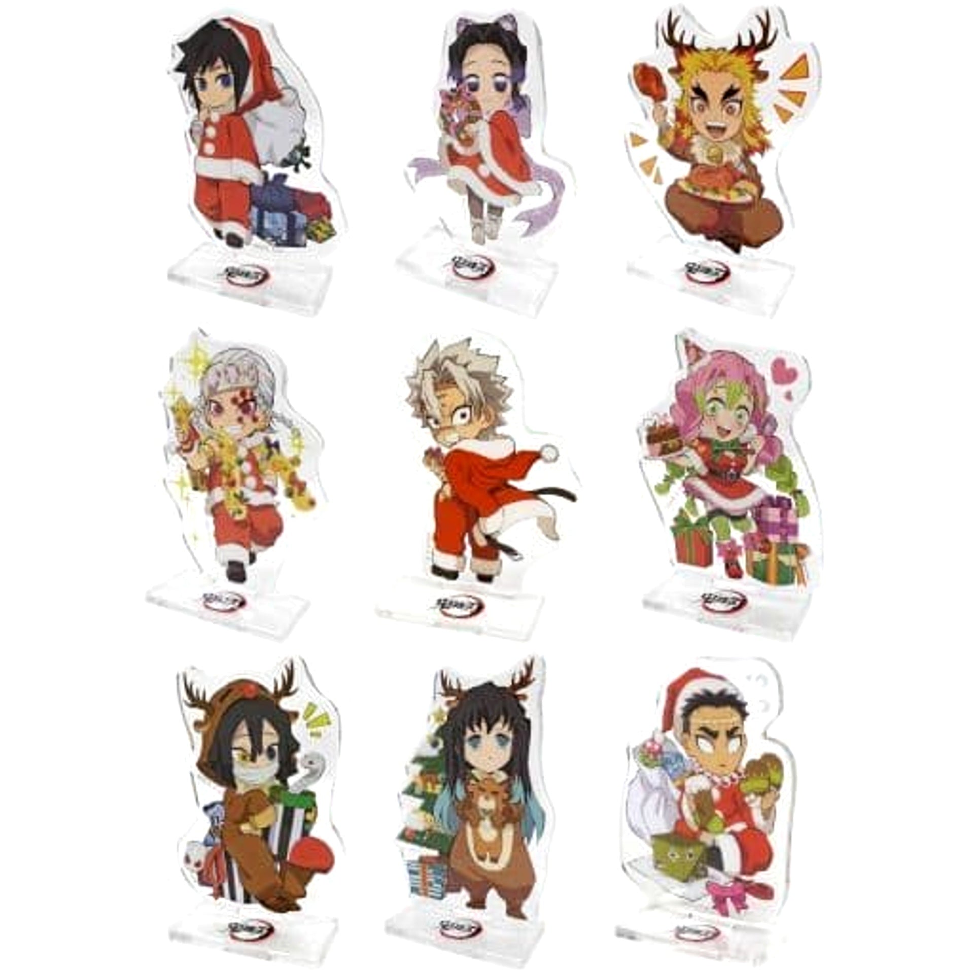 Demon Slayer: Kimetsu no Yaiba Giyu Tomiokau & Others All 9 Types Set Random Acrylic Stand Group B ufotable cafe Christmas Event 2020 Limited Acrylic Stands [USED]