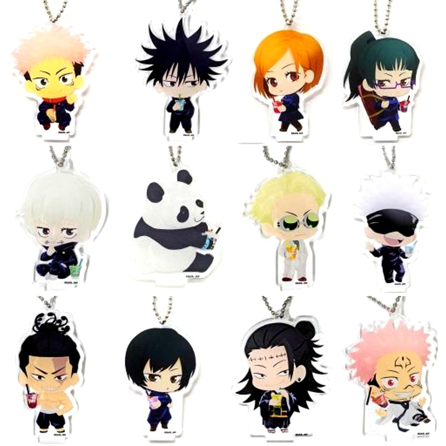Set of 12 Jujutsu Kaisen x CharaDri!! Acrylic Keychain [USED]