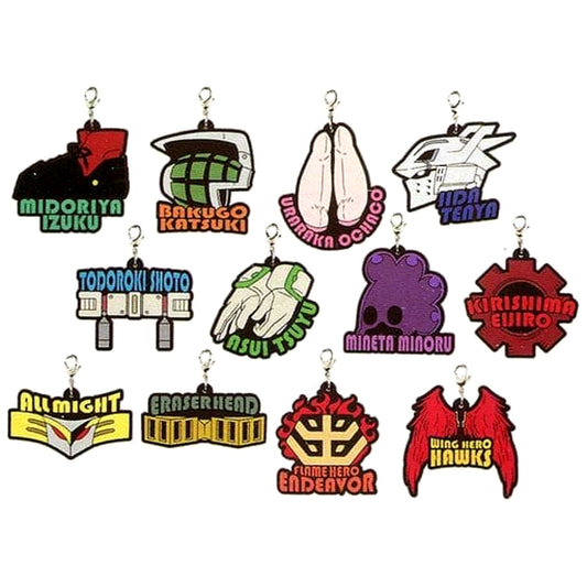 My Hero Academia Izuku Midoriya & Others Ichiban Kuji Let's Begin! Rubber Charm Prize G All 12 Types Set Charm [USED]