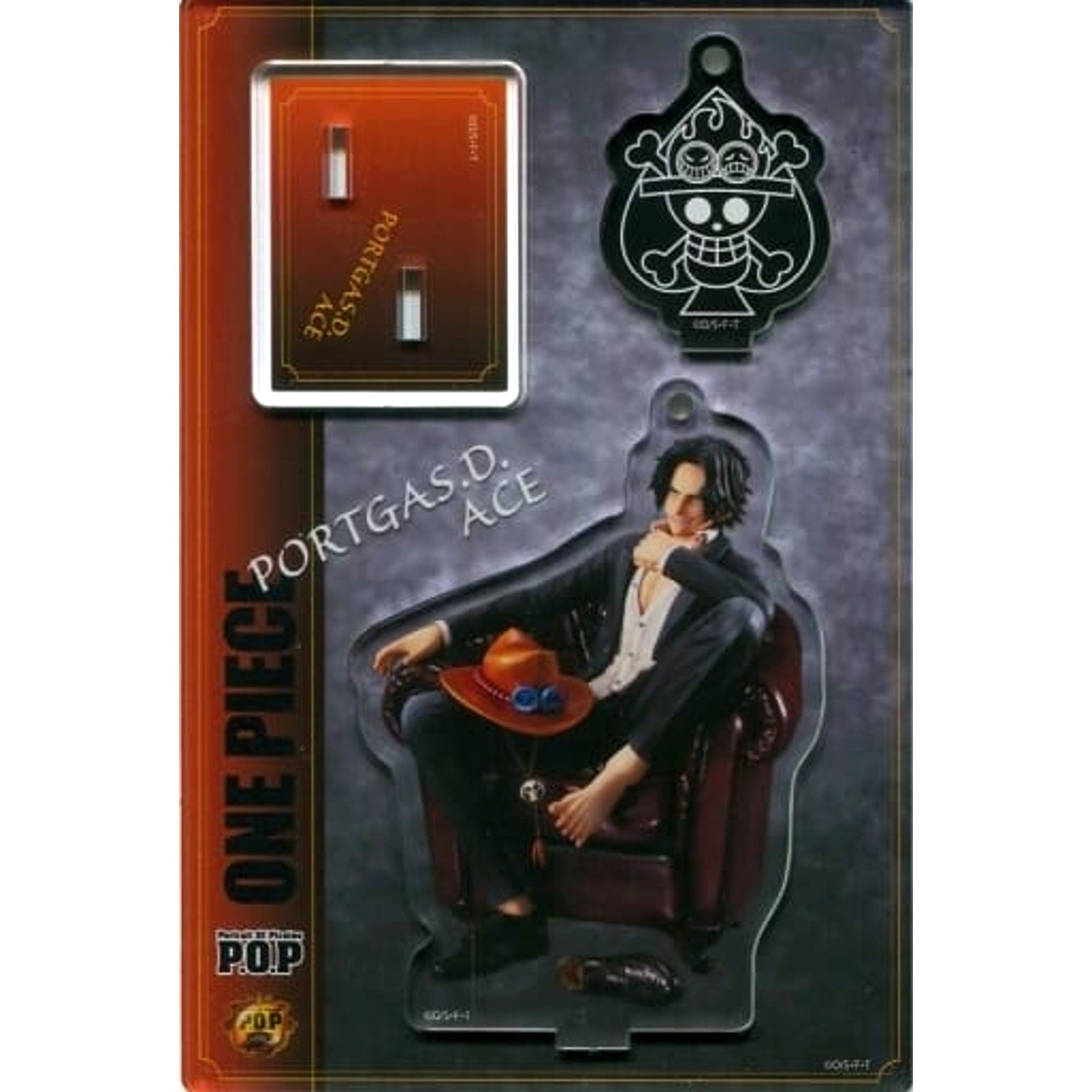Portgas D. Ace One Piece P.O.P Acrylic Stand Keychain Single Item [USED]
