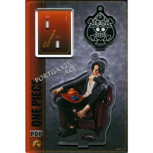 Portgas D. Ace One Piece P.O.P Acrylic Stand Keychain Single Item [USED]