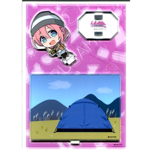 Nadeshiko Kagamihara Acrylic Character Plate Petit Laid-Back Camp Pop-up Shop AmiAmi Kogen Campsite [USED]