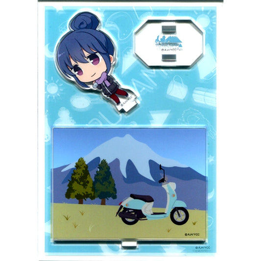 Rin Shima Acrylic Character Plate Petit Laid-Back Camp Pop-up Shop AmiAmi Kogen Campsite [USED]