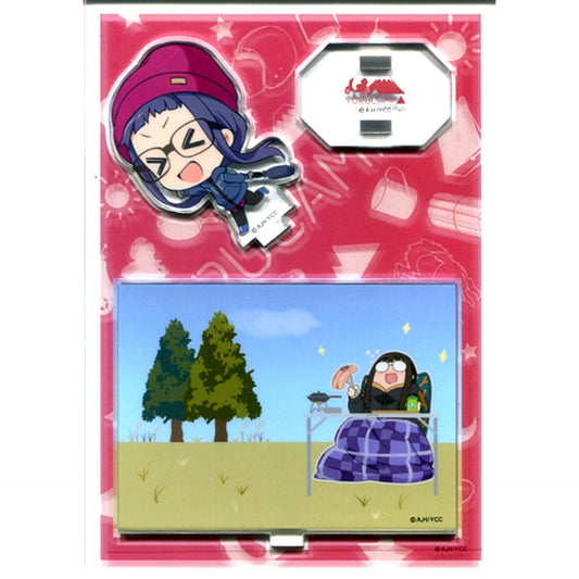 Chiaki Ohgaki and Minami Toba Yuru Camp Acrylic Character Plate Petit Pop-up Shop AmiAmi Kogen Campsite [USED]