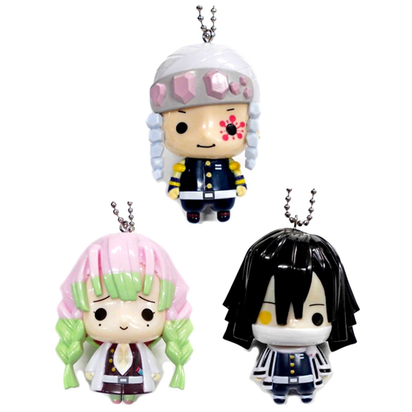 Set of 3 Demon Slayer Yurayura Mascot Sound Hashira Love Hashira Serpent Hashira [USED]