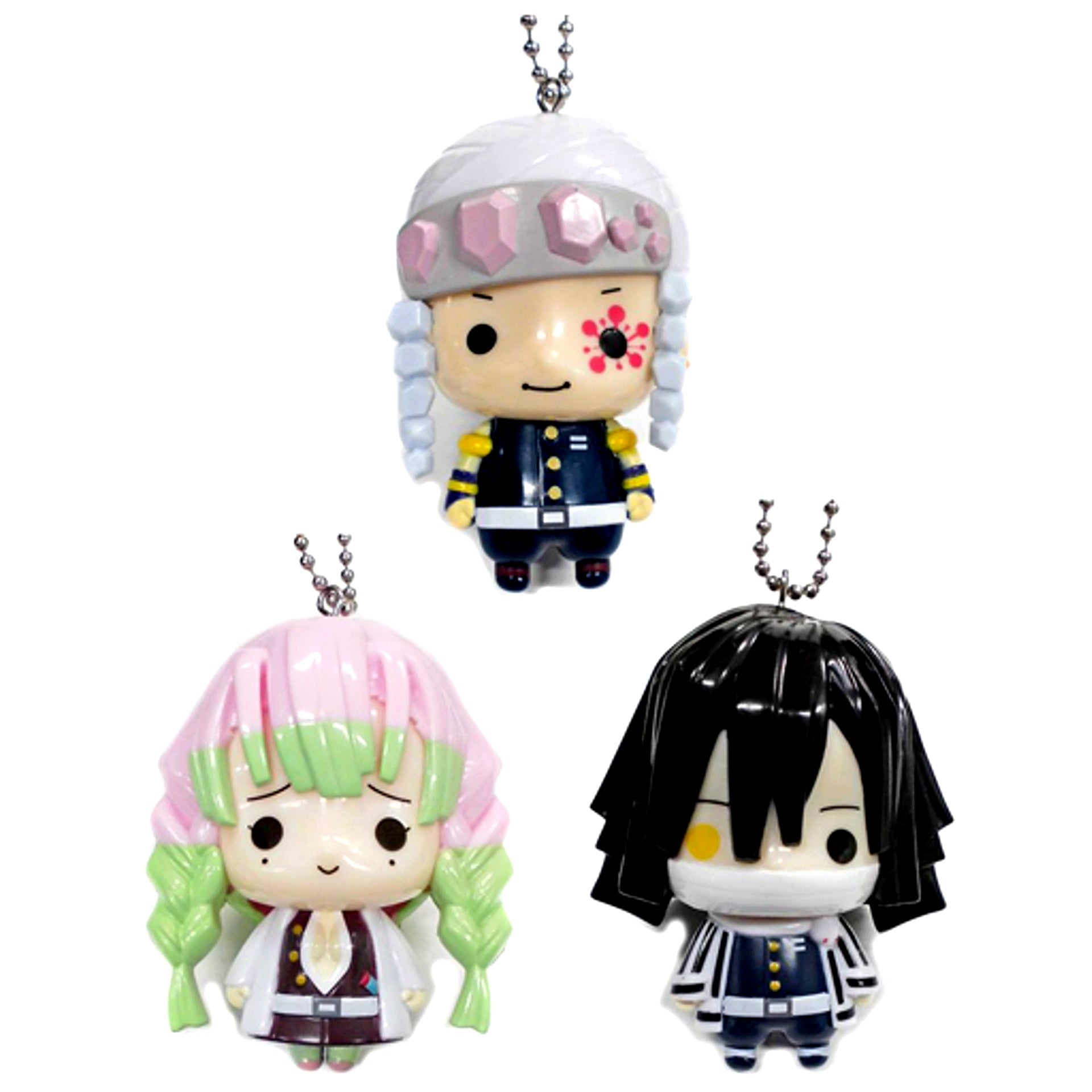 Set of 3 Demon Slayer Yurayura Mascot Sound Hashira Love Hashira Serpent Hashira [USED]