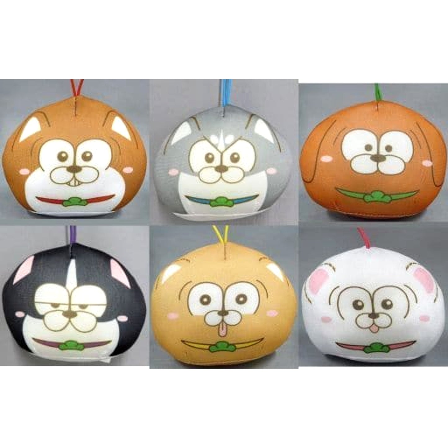 Mr. Osomatsu Osomatsu & Others Omochi Mascot Matsuinu no Omochi Mascot All 6 Types Set Keychains [USED]