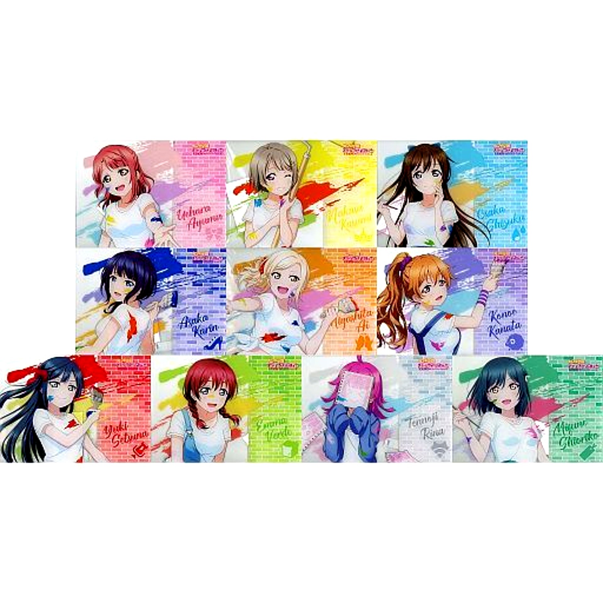 Set of 10 Love Live! Nijigasaki High School Idol Club A Prize Acrylic Board Love Live! Series x Atre Akihabara Minigame Love Live! Nijigasaki High School Idol Club School Idol Lesson [USED]