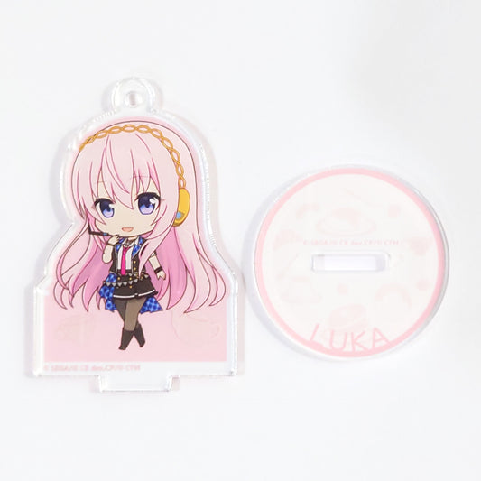 Hatsune Miku: Colorful Stage! Megurune Ruka Trading Acrylic Stand Keychain Animax Cafe+ & Colabono Limited Keychains [USED]