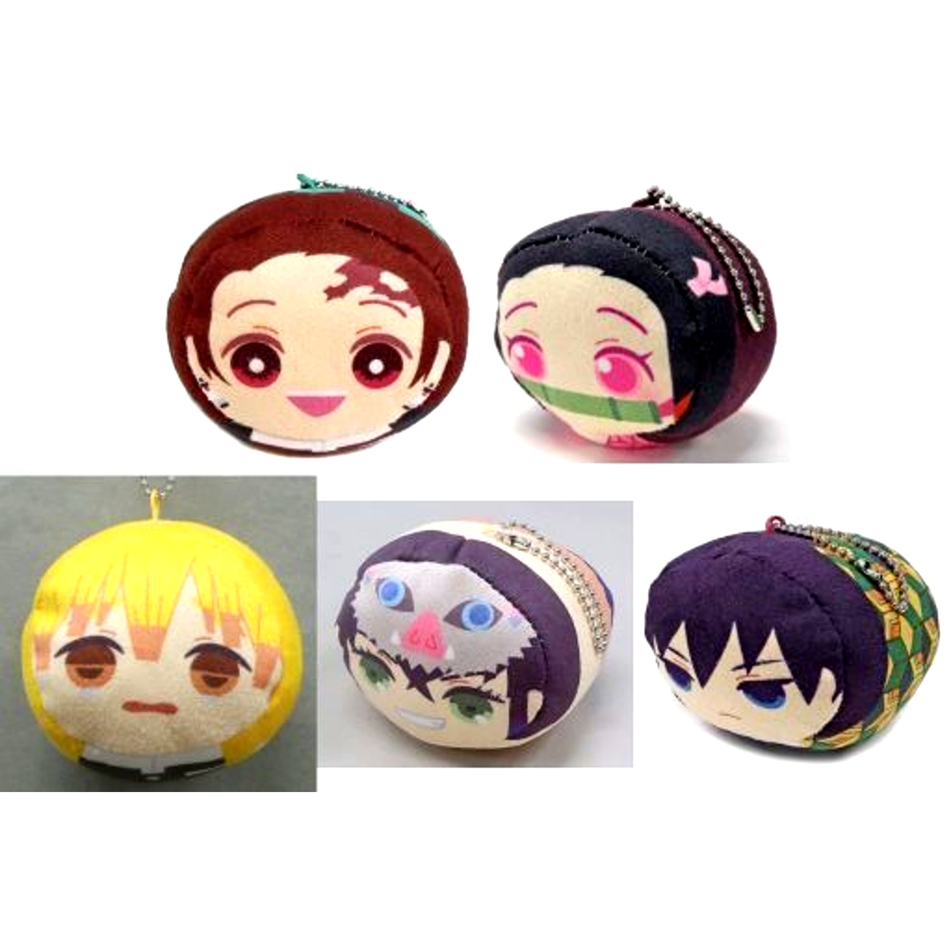 Set of 5 Demon Slayer: Kimetsu no Yaiba Munimuni Marshmallow Mascot 1 [USED]
