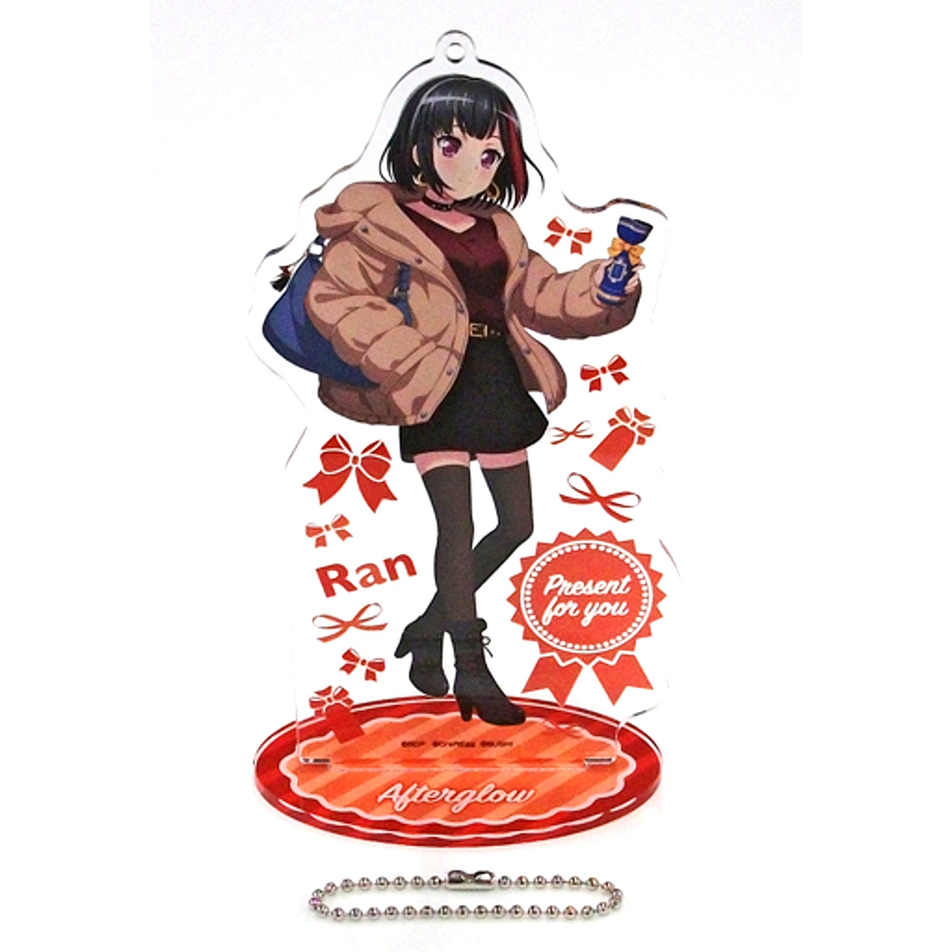 Ran Mitake BanG Dream! Girls Band Party! Acrylic Stand Keychain Present ver. Animate Ltd [USED]