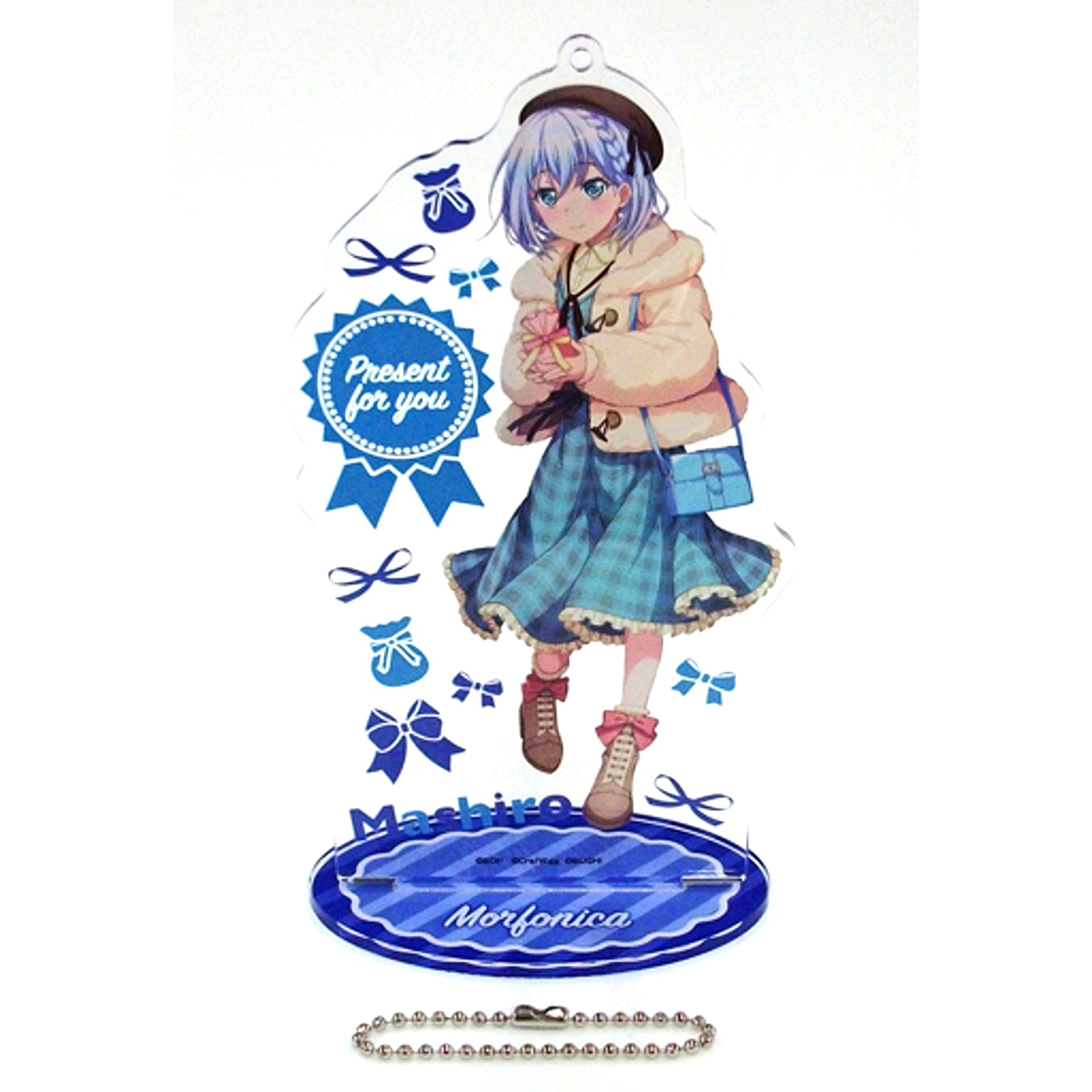 Mashiro Kurata BanG Dream! Girls Band Party! Acrylic Stand Keychain Present ver. Animate Ltd [USED]