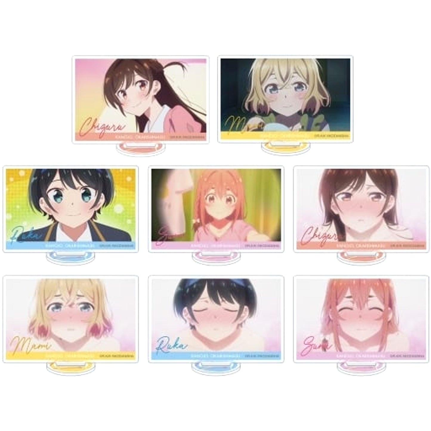 Rent-a-Girlfriend Chizuru Mizuhara & Others All 8 Types Set Trading Acrylic Keychain Acrylic Stands [USED]