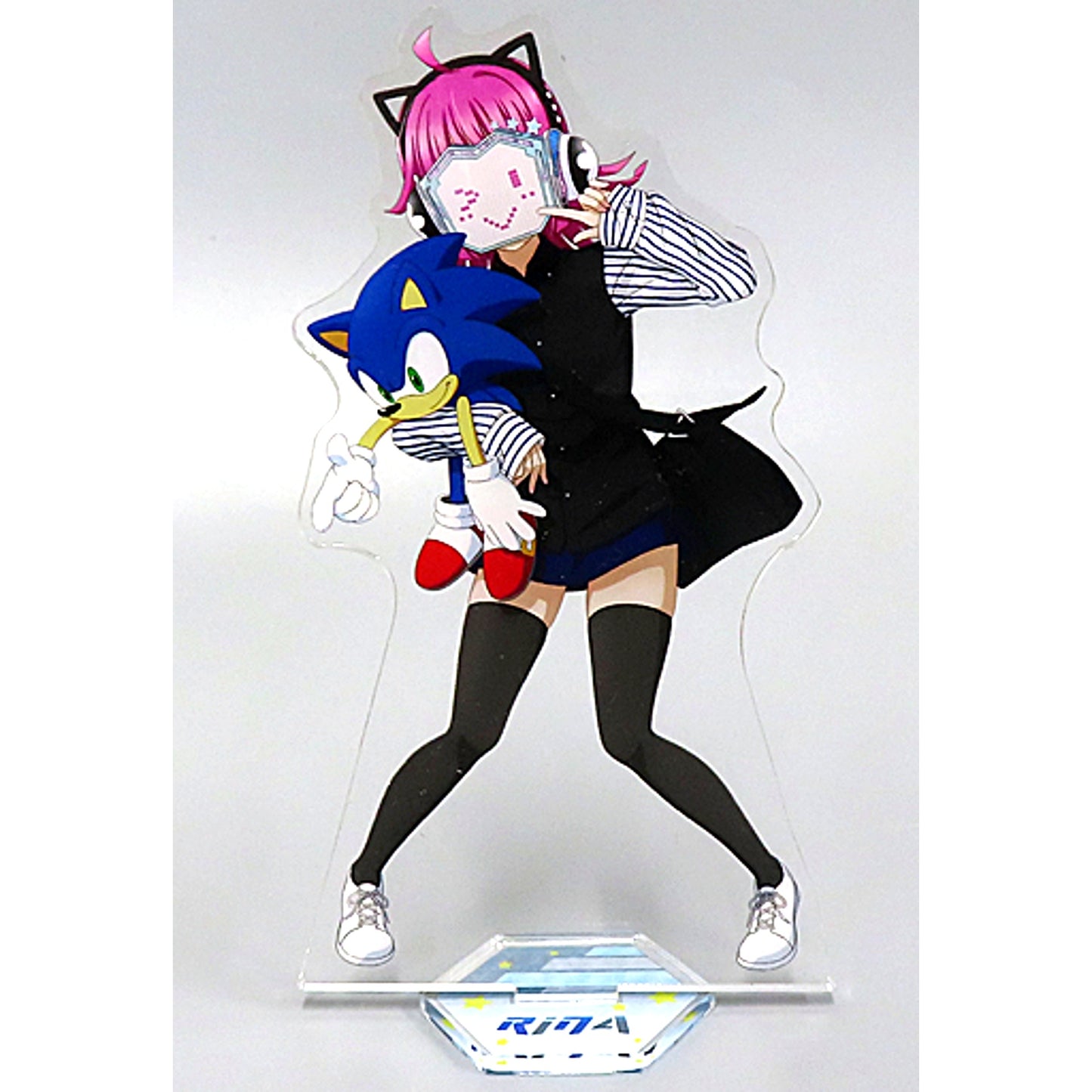 Rina Tennoji & Sonic Acrylic Stand Sega Collab Cafe Love Live! Nijigasaki High School Idol Club [USED]