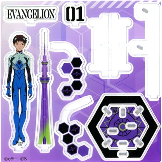 Shinji Ikari Evangelion: 3.0+1.0 Thrice Upon a Time 3D Acrylic Stand EVANGELION Tokyo Skytree Project [USED]