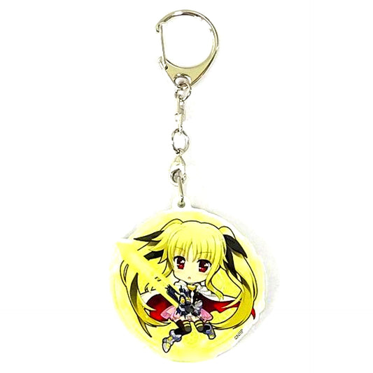 Fate & Levi Takuya Fujima Illustration Double Sided Acrylic Keychain Magical Girl Lyrical Nanoha Reflection Advance Ticket Bonus Item [USED]