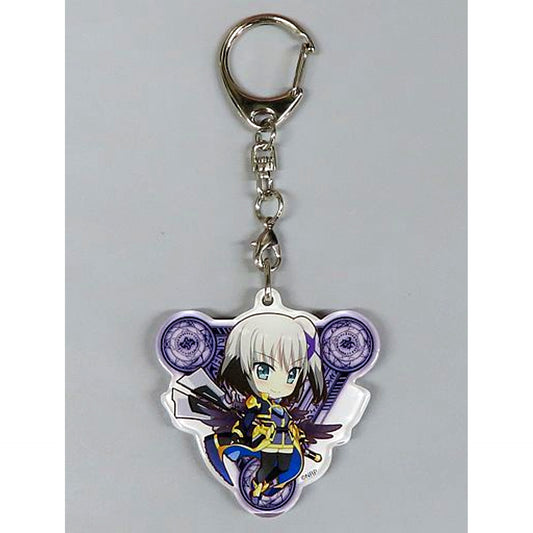 Hayate & Dearche Takuya Fujima Illustration Double Sided Acrylic Keychain Magical Girl Lyrical Nanoha Reflection Advance Ticket Bonus Item [USED]
