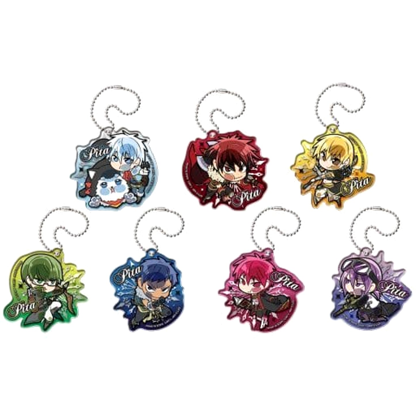 Kuroko's Basketball Tetsuya Kuroko & Others All 7 Types Set Pita! Deformed RPG Acrylic Keychain Kuroko's Basketball RPG Fair in Animate Exclusive Keychains [USED]