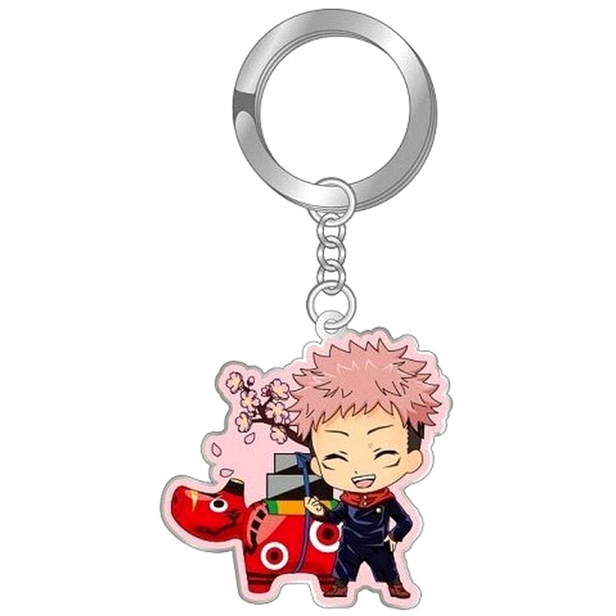 Jujutsu Kaisen Yuji Itadori Akabeko Metal Keychain Fukushima Limited Keychains [USED]
