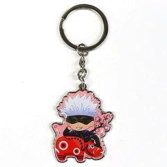 Jujutsu Kaisen Satoru Gojo Akabeko Metal Keychain Fukushima Limited Keychains [USED]