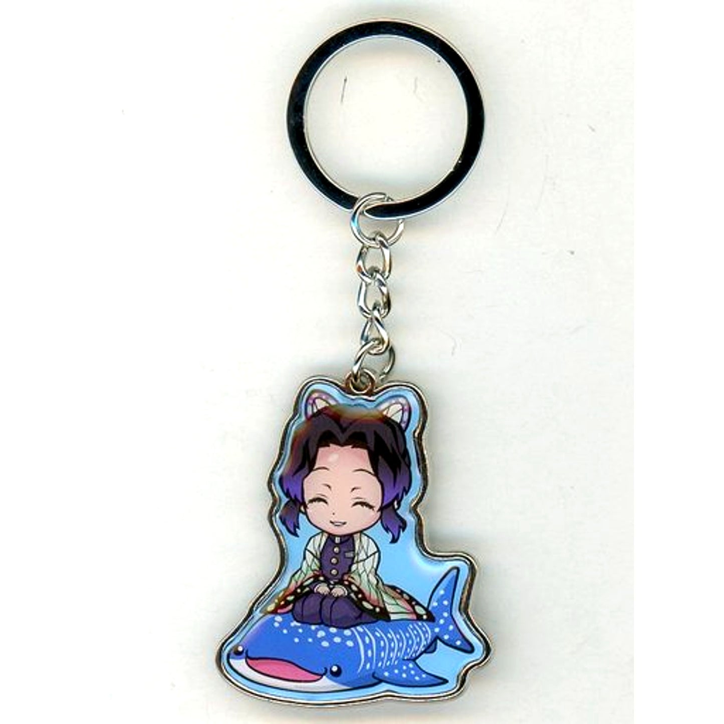 Shinobu Kocho Whale Shark Demon Slayer Kimetsu no Yaiba Metal Keychain Okinawa Limited [USED]