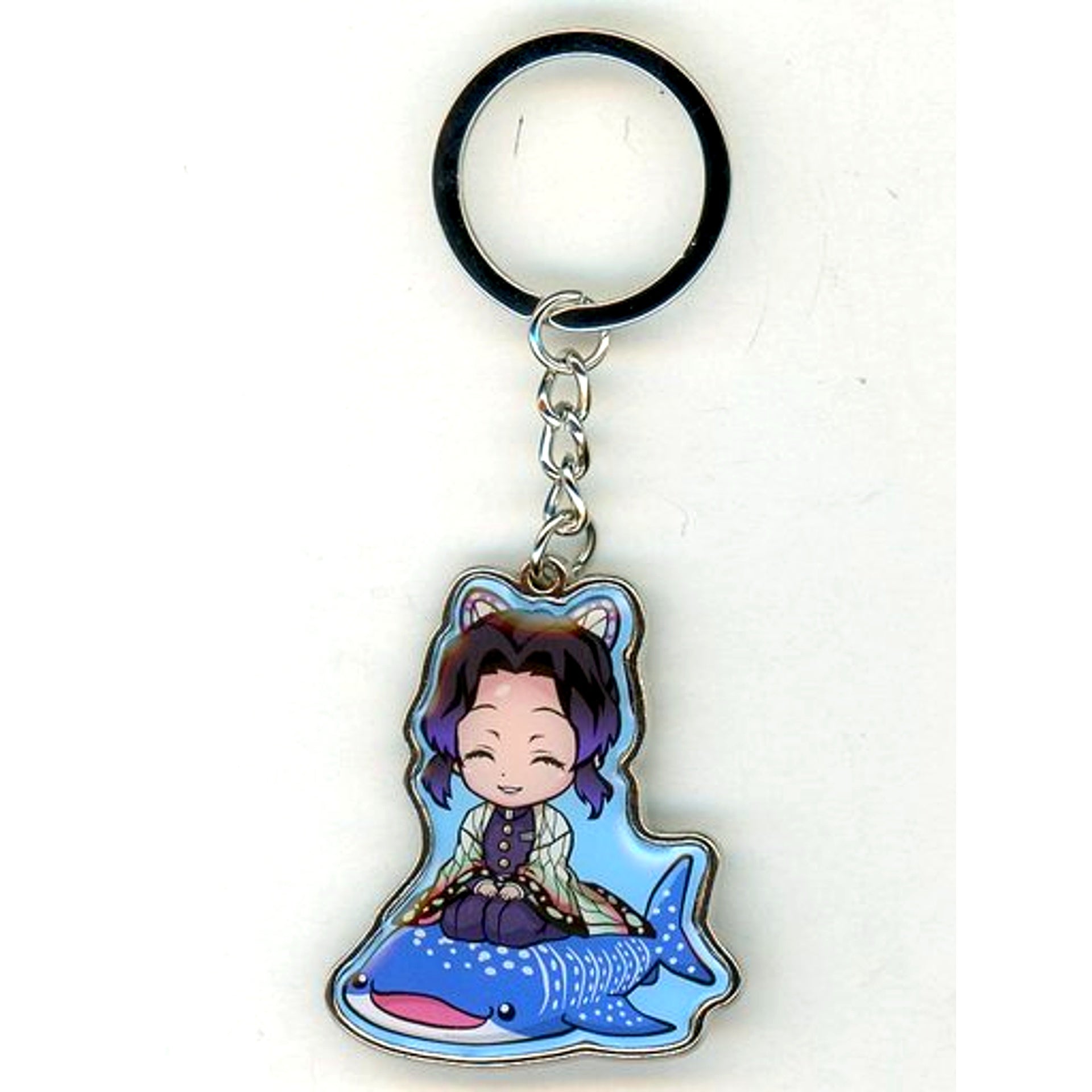 Shinobu Kocho Whale Shark Demon Slayer Kimetsu no Yaiba Metal Keychain Okinawa Limited [USED]