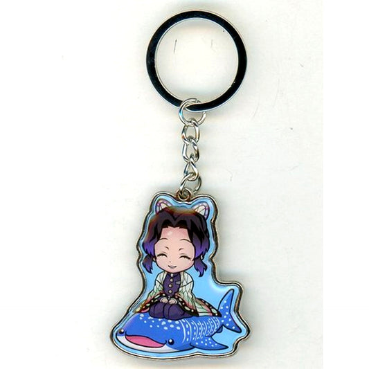Shinobu Kocho Whale Shark Demon Slayer Kimetsu no Yaiba Metal Keychain Okinawa Limited [USED]
