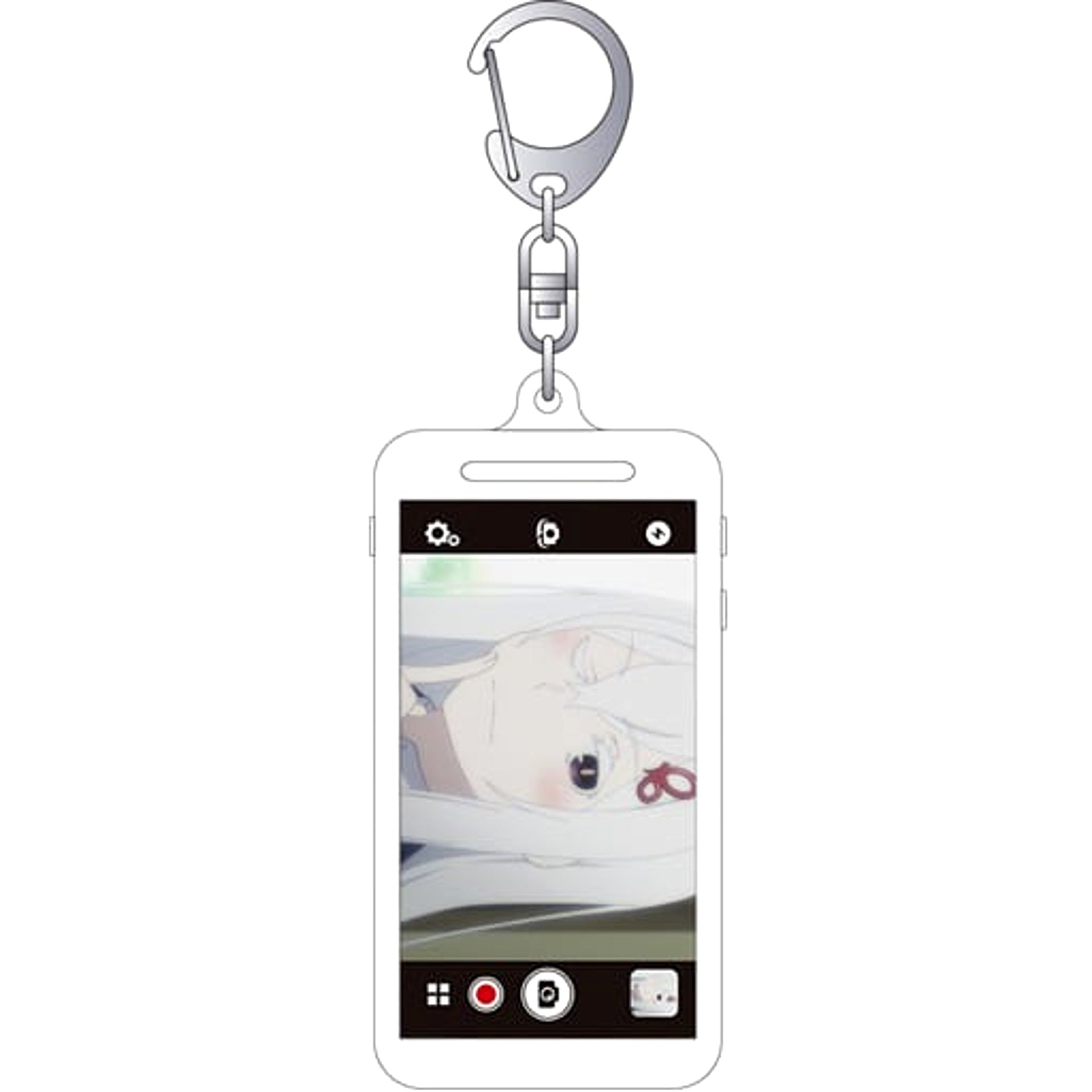 Re:ZERO -Starting Life in Another World- Emilia Charaphone Keychains [USED]