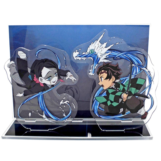 Single Item Tanjiro Kamado & Enmu Mini Character Diorama Acrylic Stand Demon Slayer The Movie Mugen Train Sever the Nightmare with That Blade Set Bundle Air Comiket 2 Goods [USED]