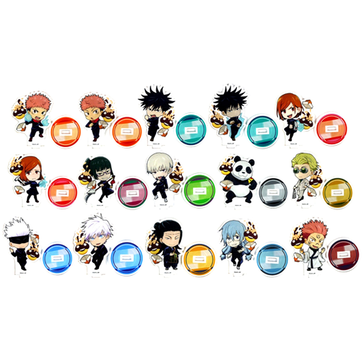 Set of 15 Jujutsu Kaisen x Bakudanyaki Honpo Vol. 2 Trading Acrylic Stand [USED]