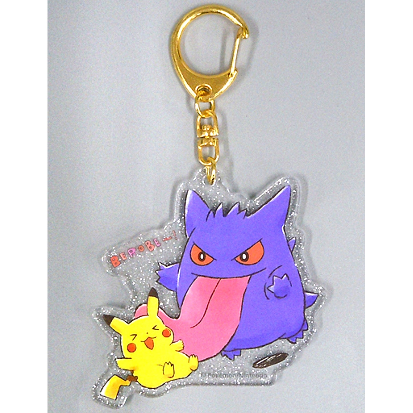 Pikachu & Gengar Pokemon Acrylic Keychain Collection BEROBE~! Pokemon Center Limited [USED]