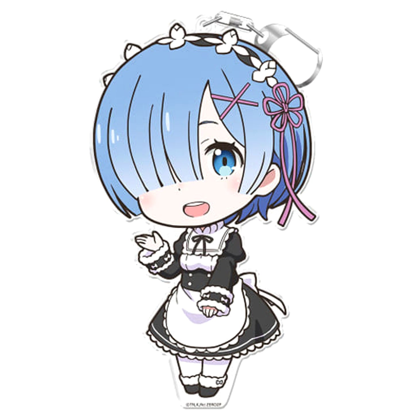Re:ZERO -Starting Life in Another World- Rem with Stand Deka Puni Colle! Memory Snow Ver. Keychain with Stand Keychains [USED]