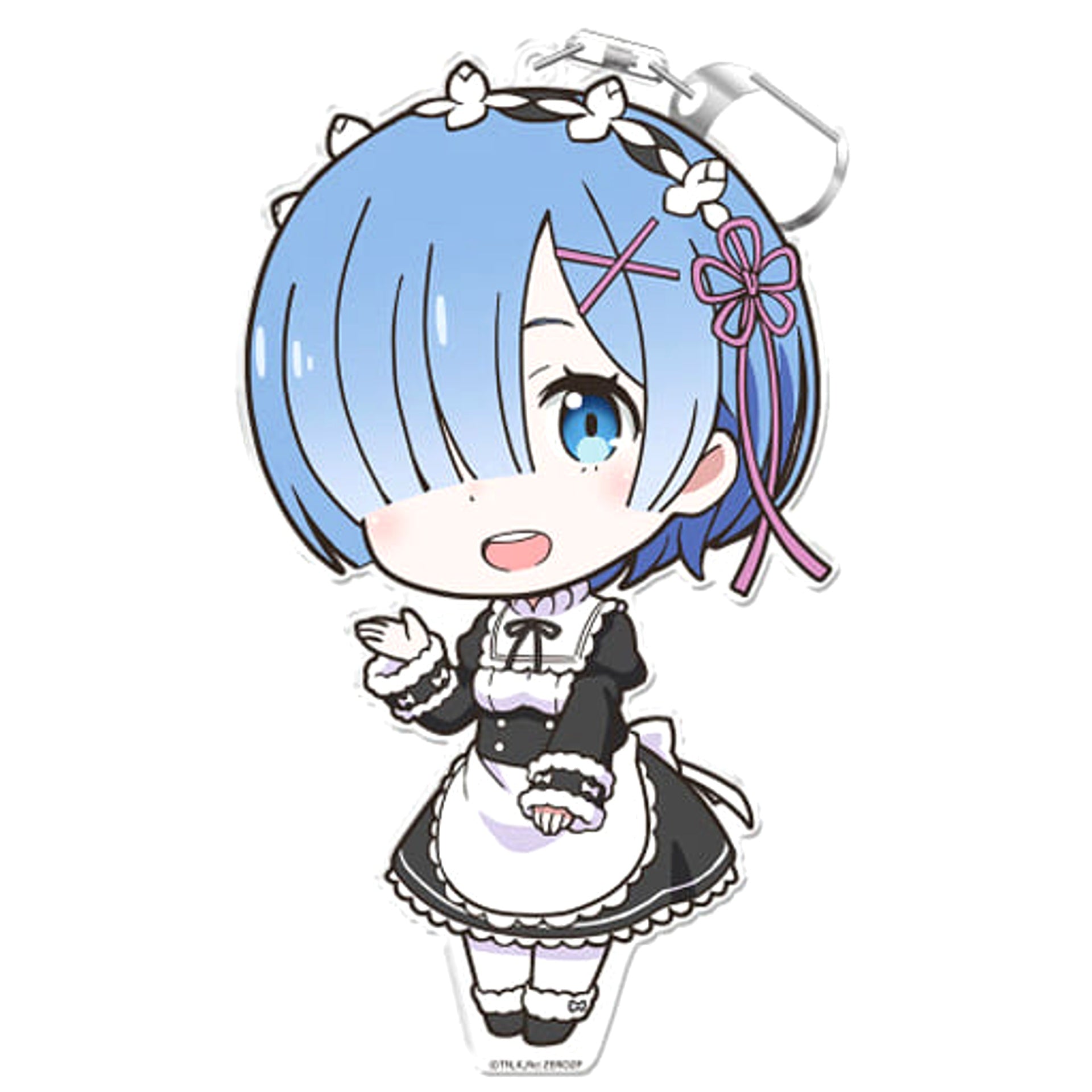 Re:ZERO -Starting Life in Another World- Rem with Stand Deka Puni Colle! Memory Snow Ver. Keychain with Stand Keychains [USED]