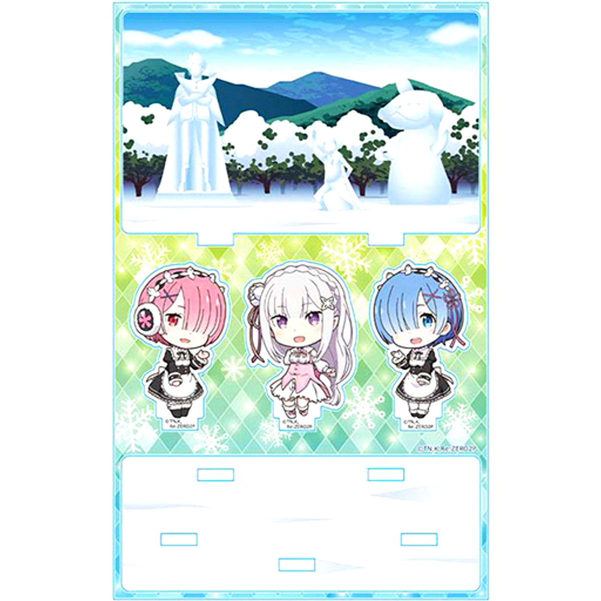 B. Emilia Rem Ram Background Stone Statue Acrylic Diorama Re:ZERO -Starting Life in Another World- [USED]