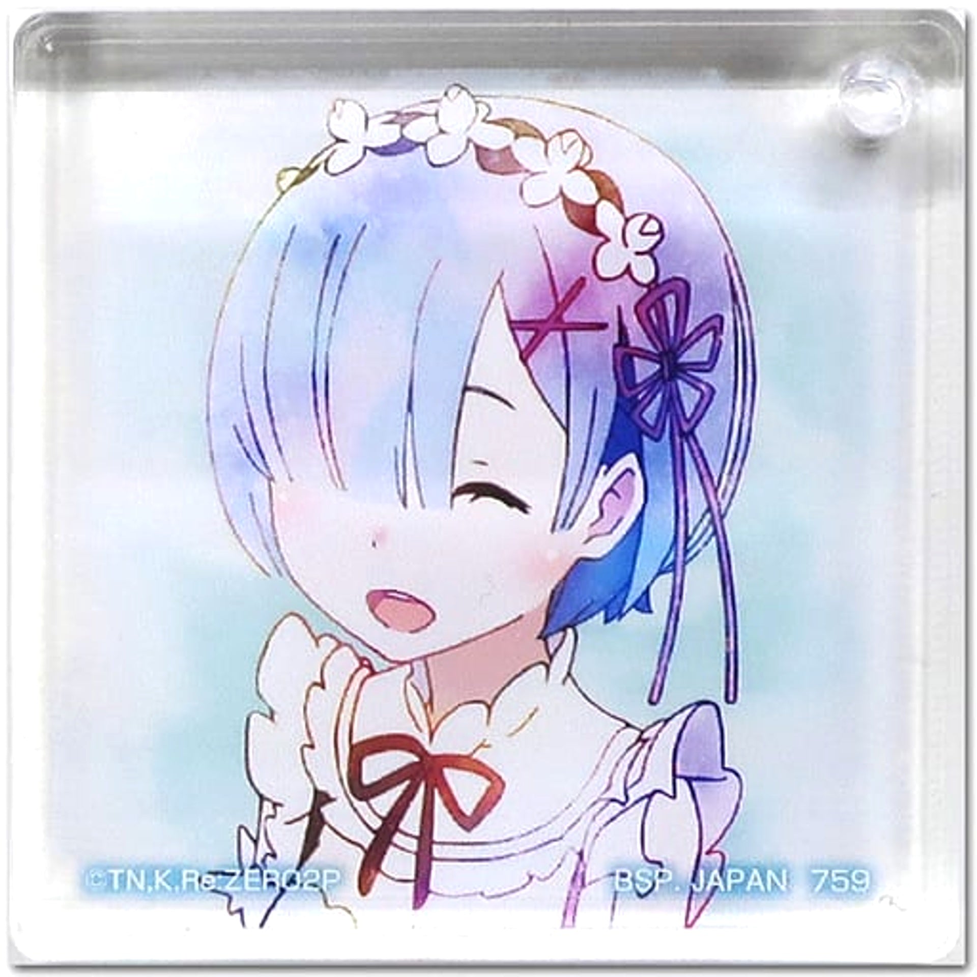 Re:ZERO -Starting Life in Another World- Rem Close-up Ichiban Kuji Be Grateful, It's a Bouquet in Both Hands Acrylits Keychain Prize F Keychains [USED]