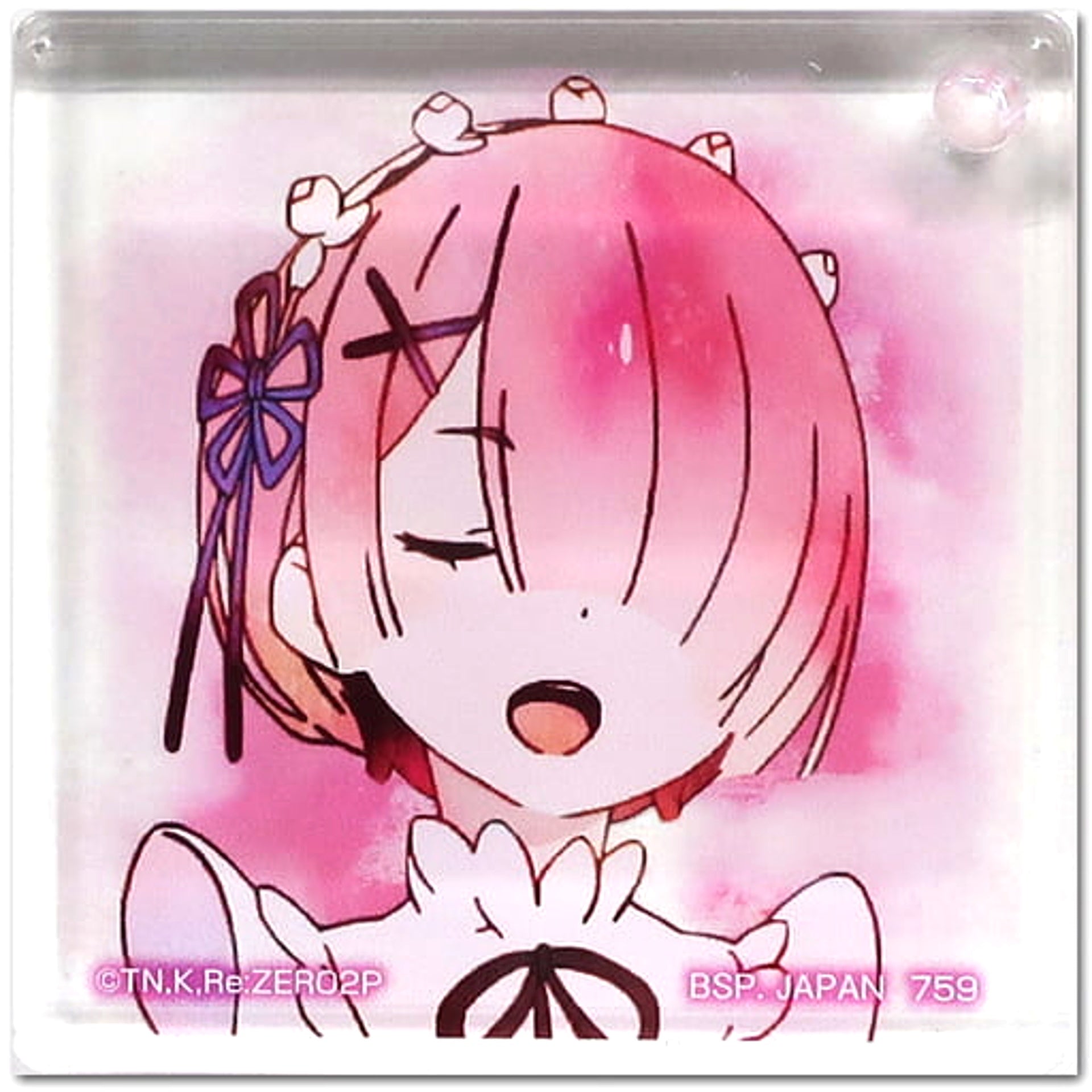 Re:ZERO -Starting Life in Another World- Ram Close-up Ichiban Kuji Be Grateful, It's a Bouquet in Both Hands Acrylits Keychain Prize F Keychains [USED]