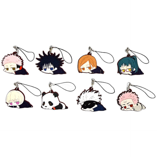 Megumi Fushiguro, etc. Jujutsu Kaisen Darun Rubber Strap Collection All 8 Types Set Key Chain [USED]