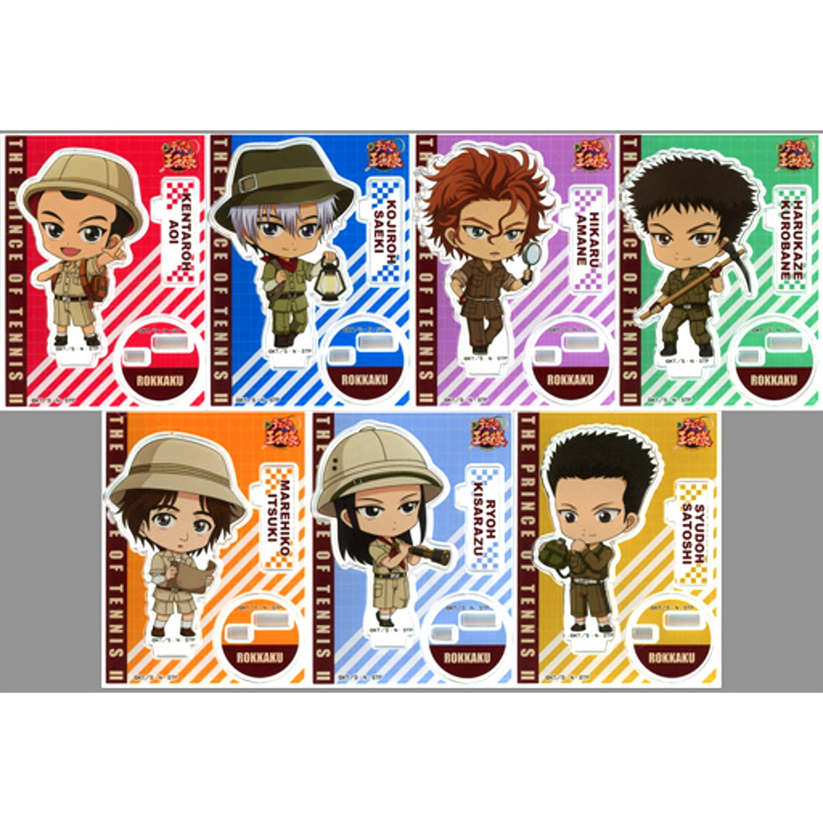 Set of 7 Rokkaku The New Prince of Tennis Trading Acrylic Stand Work Experience Edition [USED]