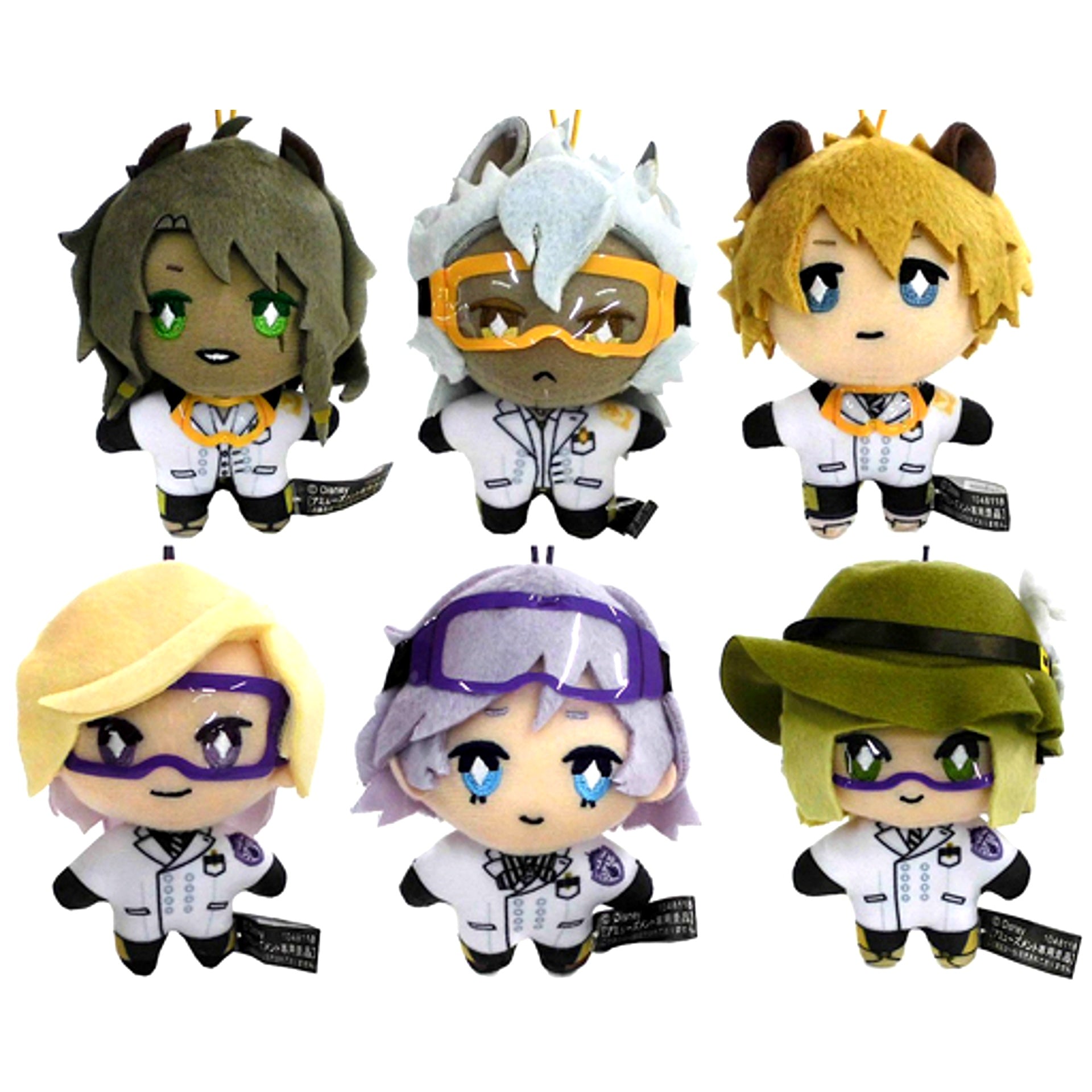 Set of 6 Disney Twisted-Wonderland Extra Labwear Plush Mascot Savanaclaw Pomefiore [USED]