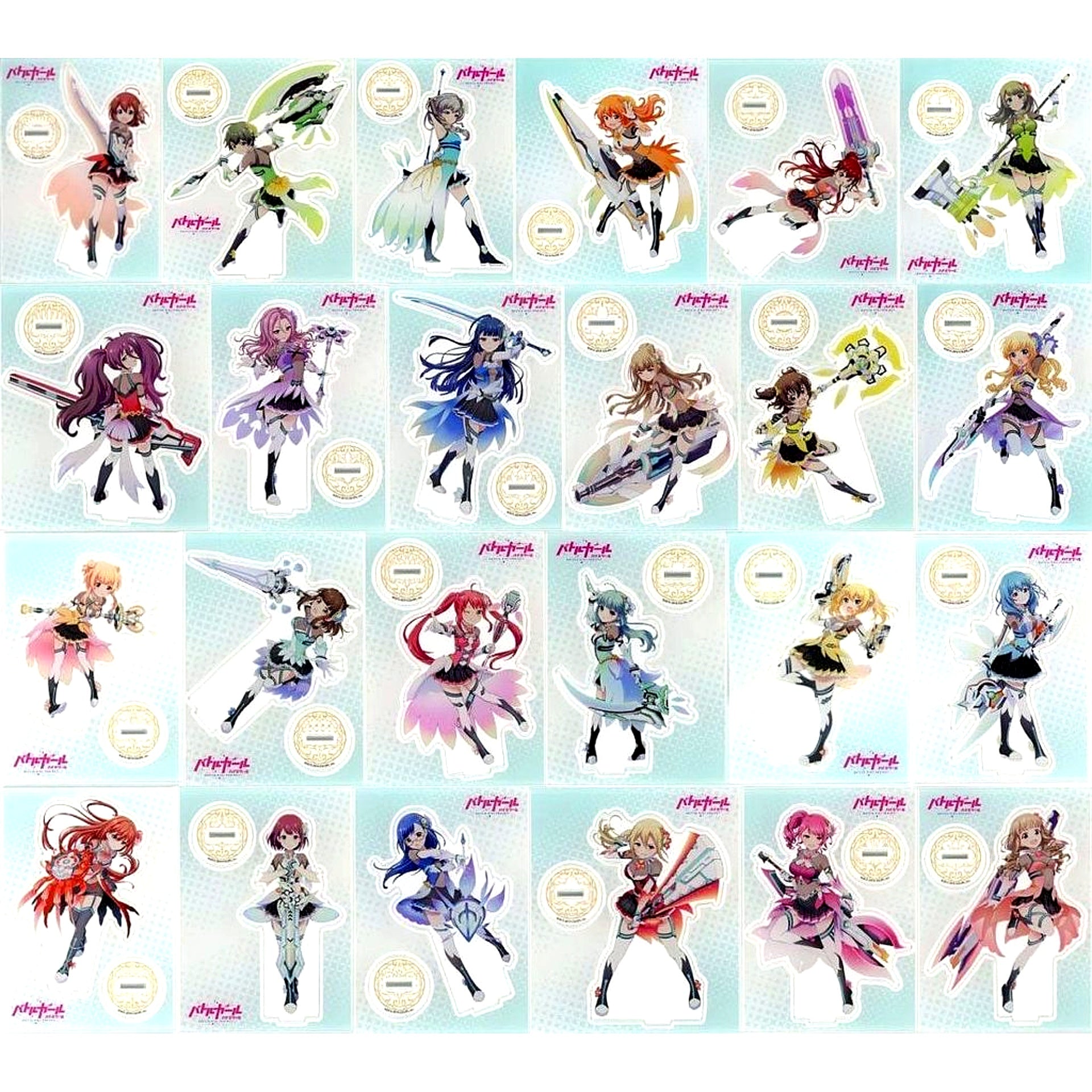 Set of 24 B Prize Battle Girl High School Thank You Teacher! Kuji Acrylic Stand [USED]
