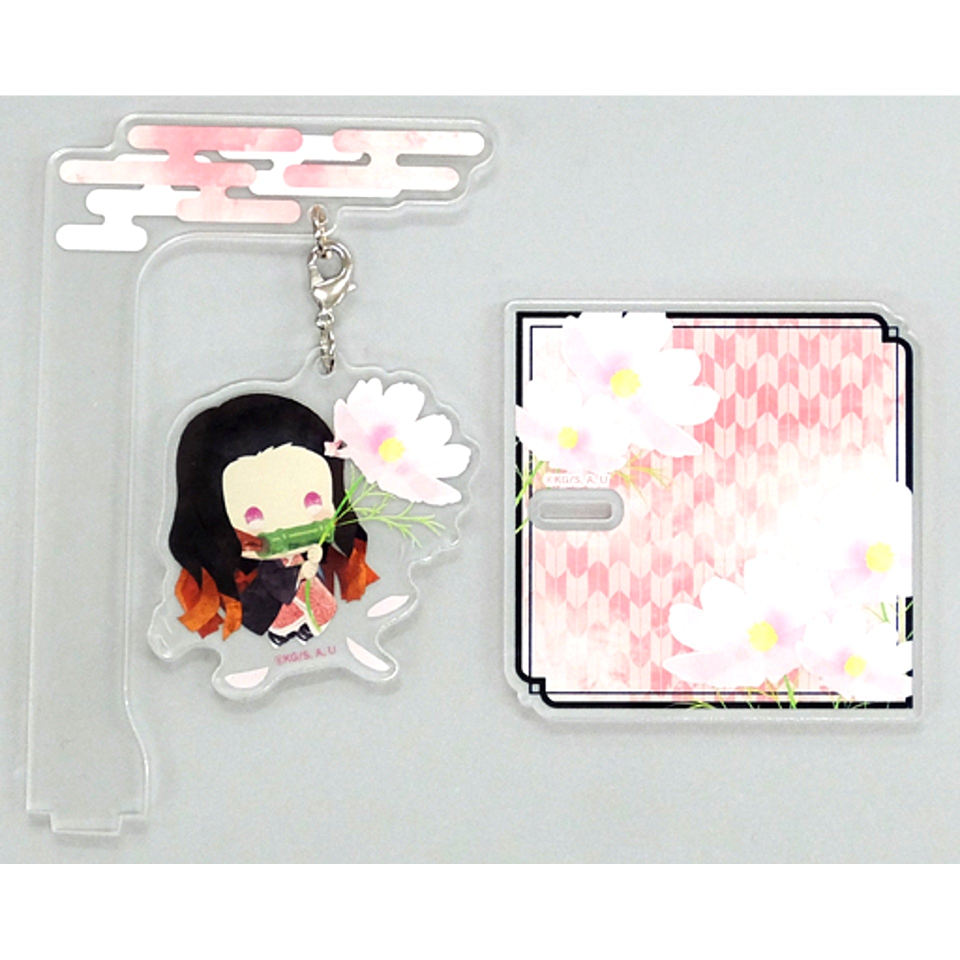 Nezuko Kamado Demon Slayer Kimetsu no Yaiba Yurafuwa Acrylic Mascot Flower Ver [USED]