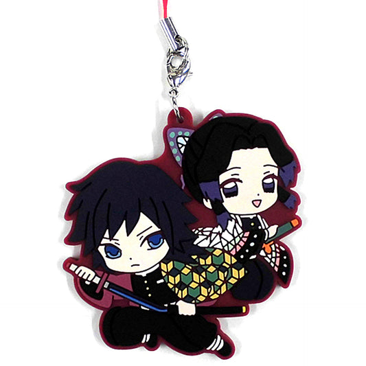 Giyu Tomioka Shinobu Kocho Demon Slayer Kimetsu no Yaiba Metsu Capsule Rubber Mascot 5 [USED]