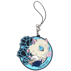 Demon Slayer: Kimetsu no Yaiba Inosuke Hashibira Ichiban Kuji 4 Dareyorimo Kyojin na Yaiba to Nare Kyunchara Rubber Strap Kyunchara Illustrations Prize J Keychains [USED]