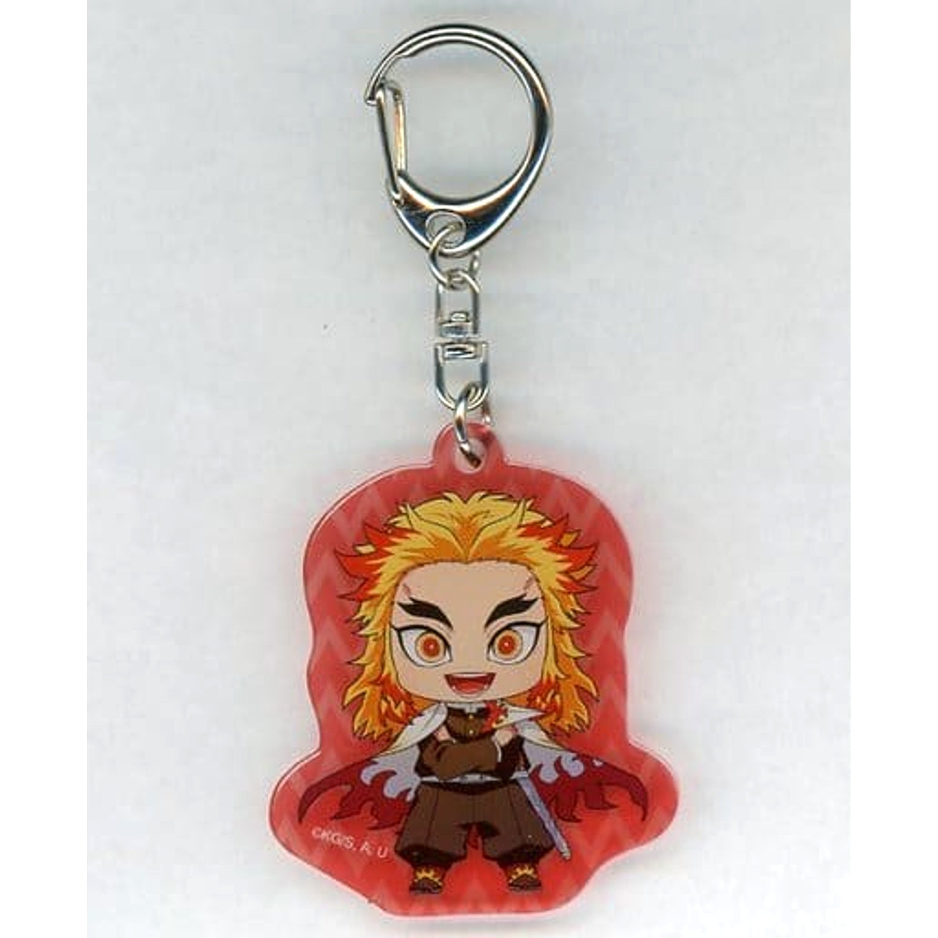 Demon Slayer: Kimetsu no Yaiba Kyojuro Rengoku Acrylic Keychain Part 2 Paper Airplane Ver. Narita Anime Deck Limited Keychains [USED]